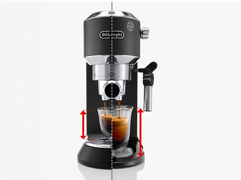 Cafetera De'Longhi Dedica Style precio. Bandeja de goteo de dos niveles