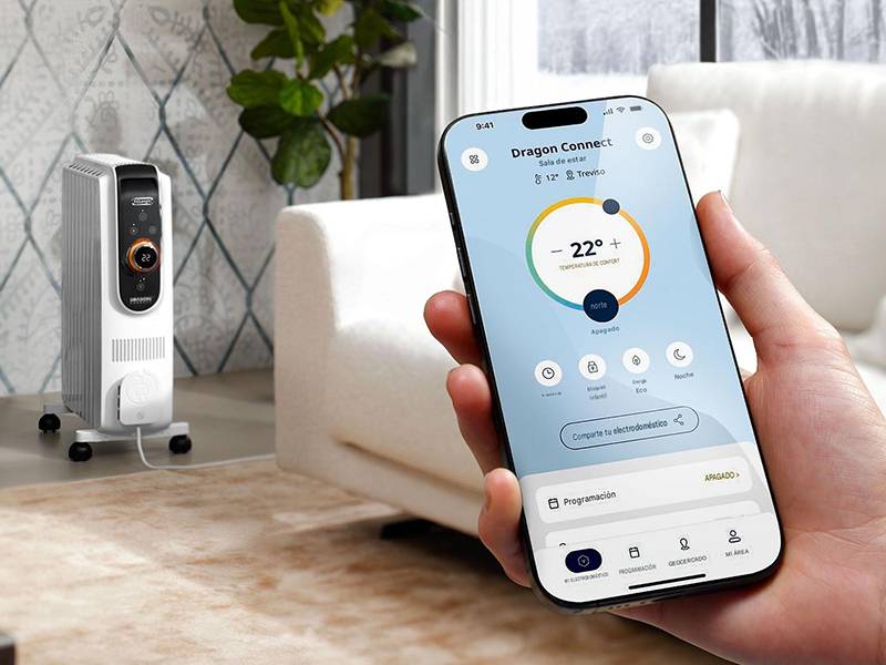 Emisor térmico de aceite De'Longhi Dragon Connect TRD51025WIFI La calefacción inteligente que se adapta a ti