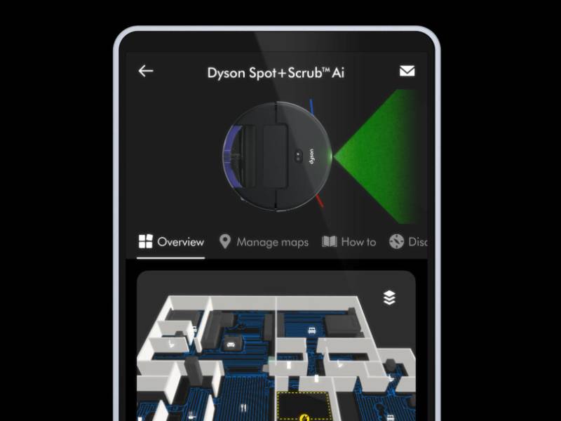 Robot aspirador y fregona Dyson Spot+Scrub Ai - Robot conectado a la aplicación MyDyson Robot aspirador y fregona Dyson Spot+Scrub Ai Robot conectado a la aplicación MyDyson