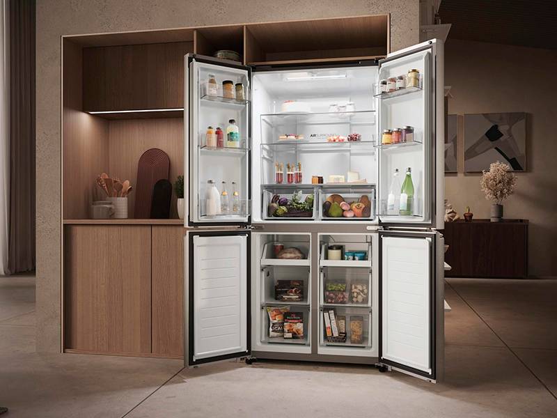 Frigorífico americano Haier HCR3818DNMM - Gran capacidad de 467 litros Frigorífico americano Haier HCR3818DNMM Gran capacidad de 467 litros