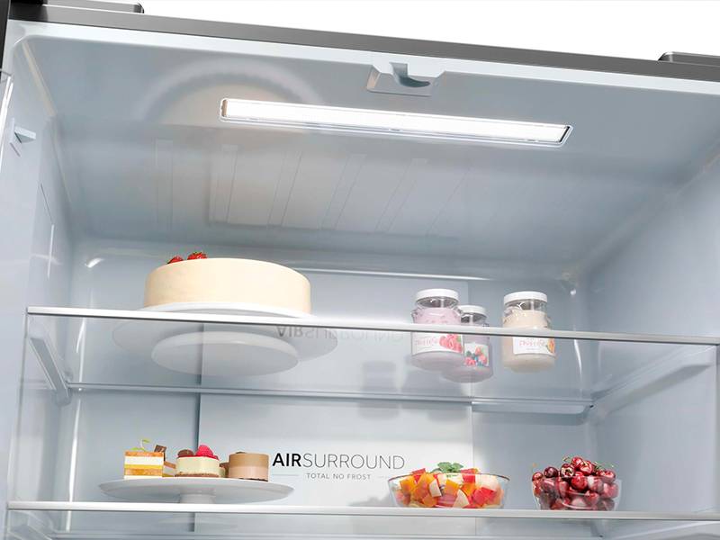 Frigorífico americano Haier HCR3818DNMM - Control cómodo y luz interior led Frigorífico americano Haier HCR3818DNMM Control cómodo y luz interior led