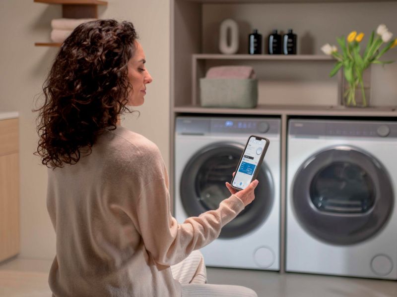 Lavadora Haier HW100B14367UIB Conectividad e inteligencia artificial