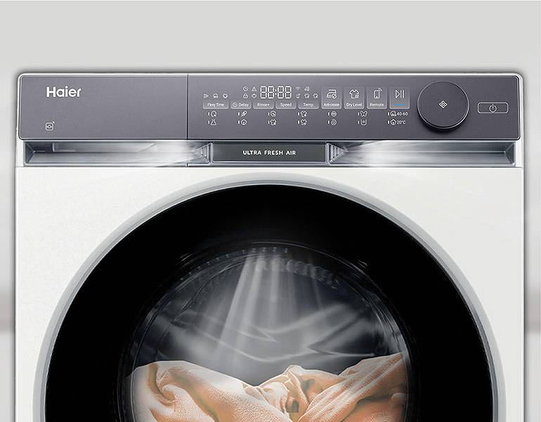 Lavadora secadora Haier HWD100-B14367U-S Elimina olores, polvo y alérgenos