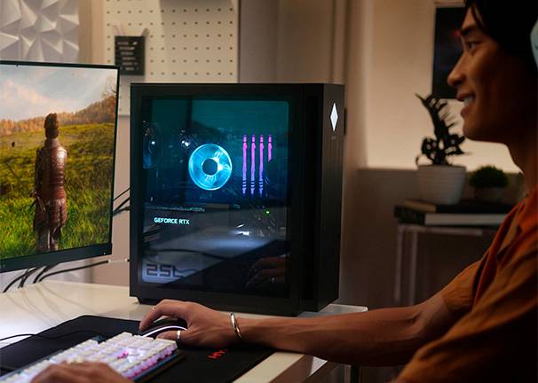 Torre de gaming HP OMEN i7 RTX4060 16 GB, 1 TB - Presume de tus habilidades de juego, con estilo Torre de gaming HP OMEN i7 RTX4060 16 GB, 1 TB Presume de tus habilidades de juego, con estilo