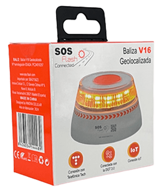 Pack de 2 balizas de emergencia conectadas (V16) INNOVA SOS Flash Pack de 2 balizas de emergencia conectadas (V16) INNOVA SOS Flash