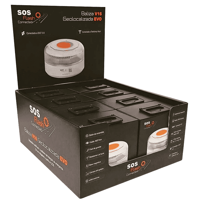 Pack de 2 balizas de emergencia conectadas (V16) INNOVA SOS Flash EVO Pack de 2 balizas de emergencia conectadas (V16) INNOVA SOS Flash EVO