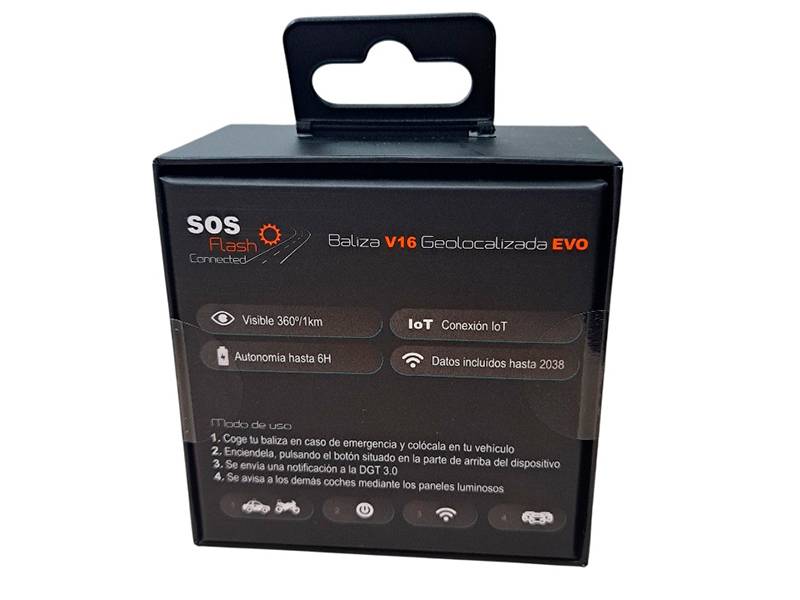 Pack de 2 balizas de emergencia conectadas (V16) INNOVA SOS Flash EVO - Visible a 1 Km de distancia 360º Pack de 2 balizas de emergencia conectadas (V16) INNOVA SOS Flash EVO Visible a 1 Km de distancia 360º