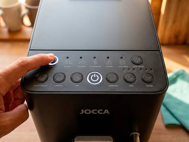 Cafetera Jocca espresso superautomática Control intuitivo y programas en un solo toque
