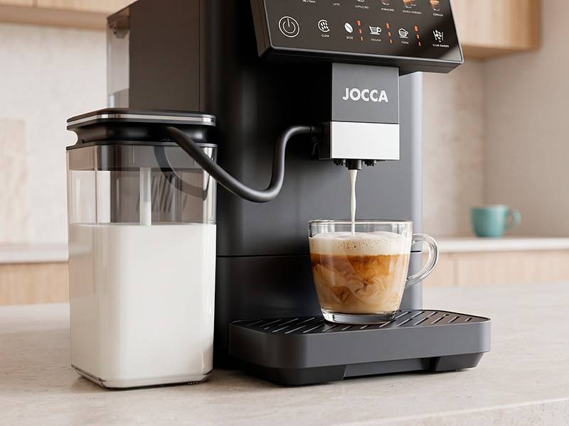 Cafetera Jocca espresso superautomática Easy Touch Cafetera superautomática con depósito de leche: cappuccino y latte en un toque