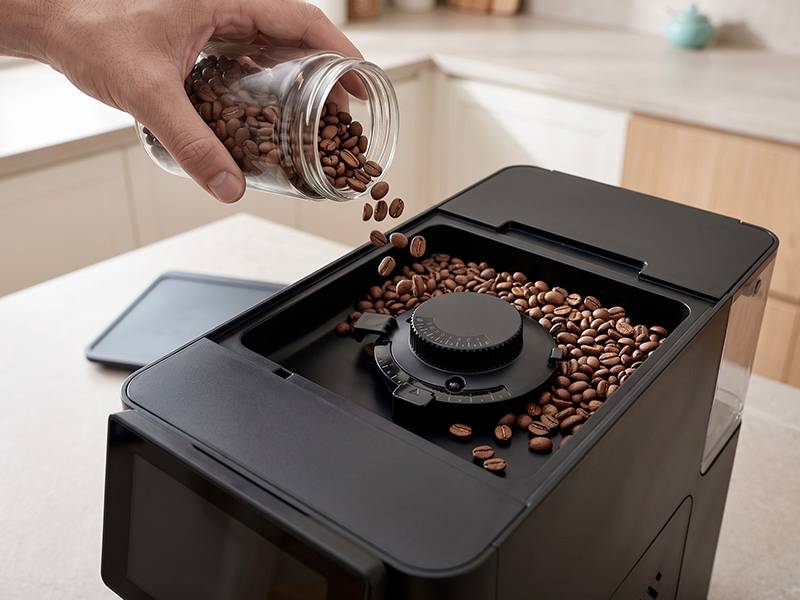 Cafetera Jocca espresso superautomática Easy Touch 7 bebidas directas en una pantalla táctil