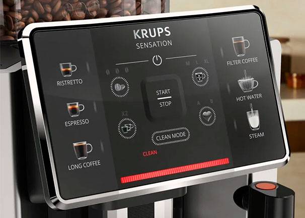 Cafetera Krups Sensation Nube Panel intuitivo