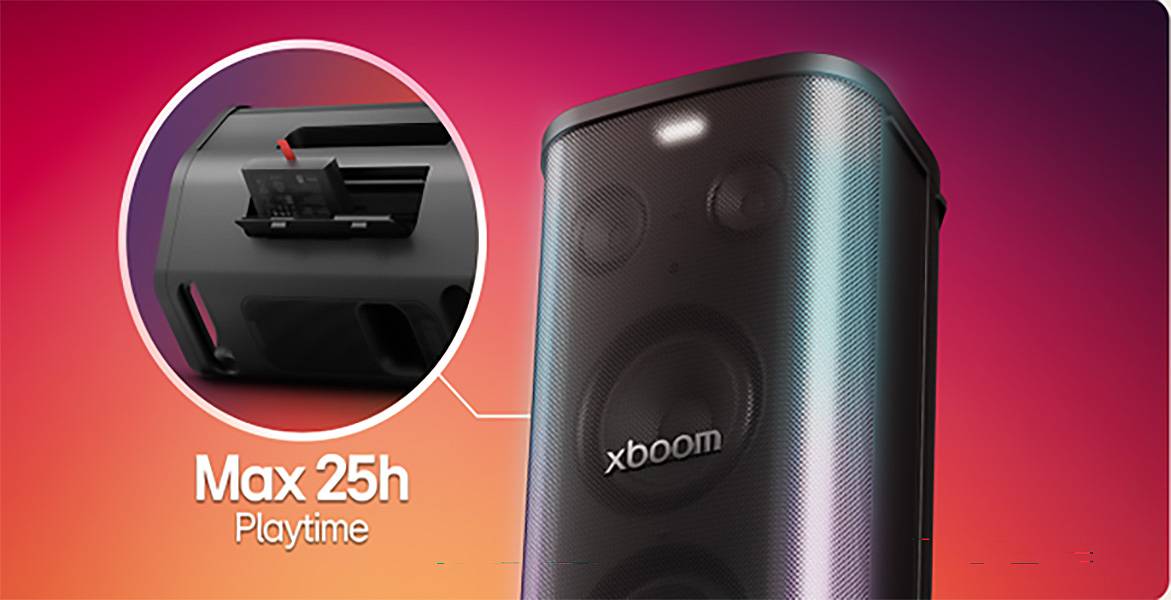 Altavoz LG XBOOM Stage 501 - Llévatelo donde quieras con hasta 25 horas de batería Altavoz LG XBOOM Stage 501 Llévatelo donde quieras con hasta 25 horas de batería