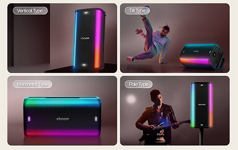Altavoz LG XBOOM Stage 501 - Coloca tu altavoz como quieras Altavoz LG XBOOM Stage 501 Coloca tu altavoz como quieras