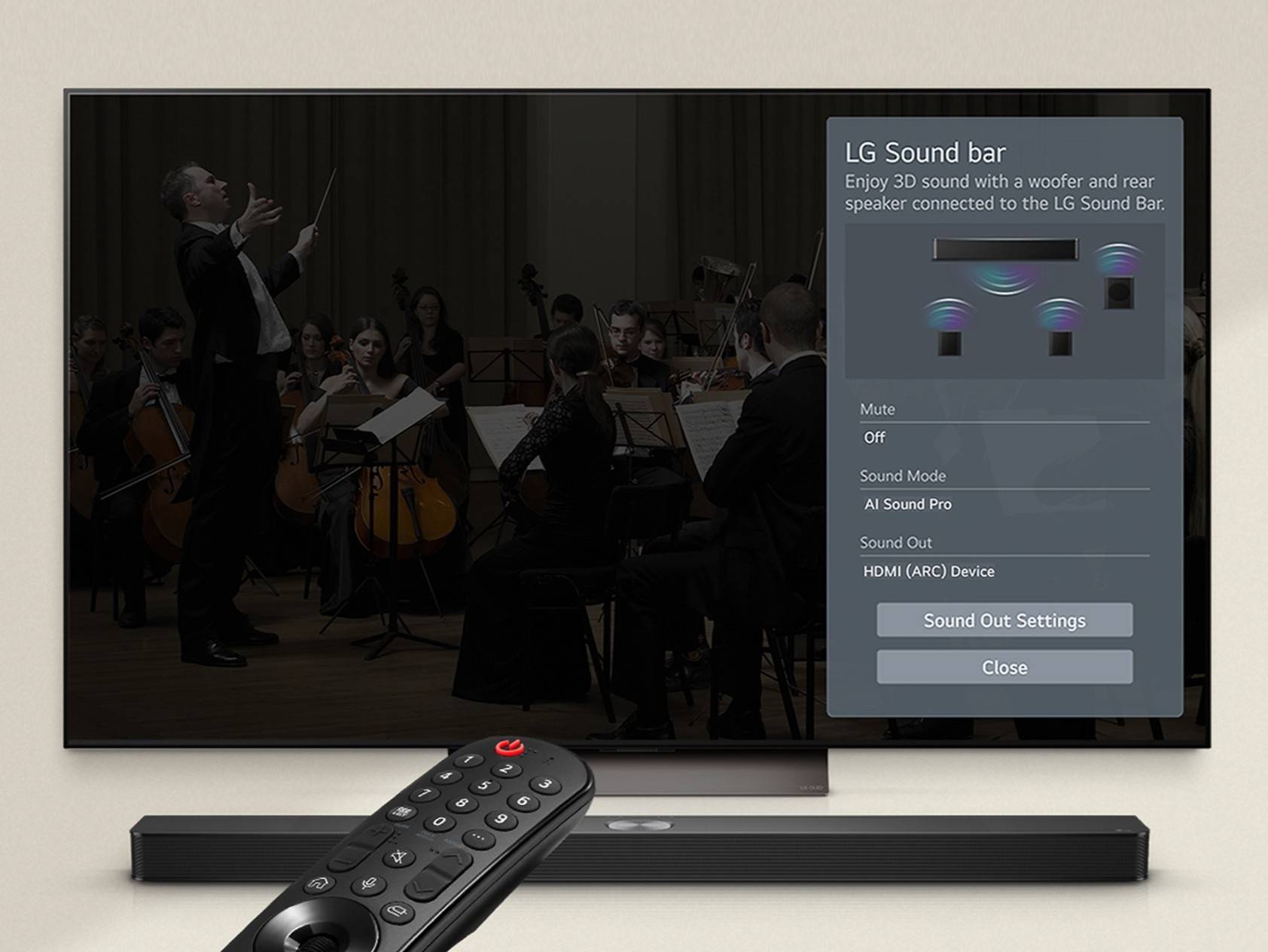 Barra de sonido LG S60T - WOW Interface Barra de sonido LG S60T WOW Interface