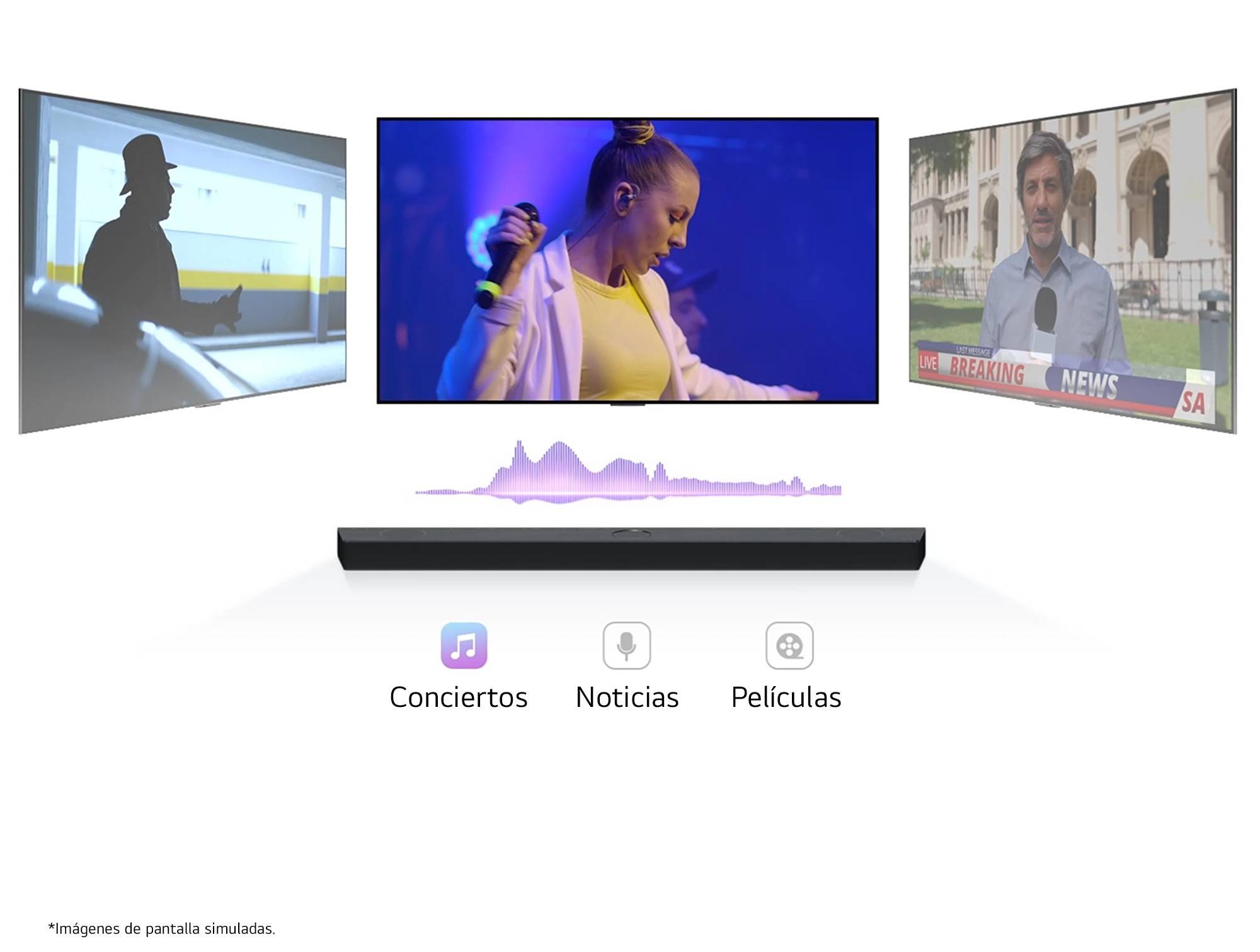 Barra de sonido LG S60T - Sonido inteligente adaptado a cada contenido Barra de sonido LG S60T Sonido inteligente adaptado a cada contenido