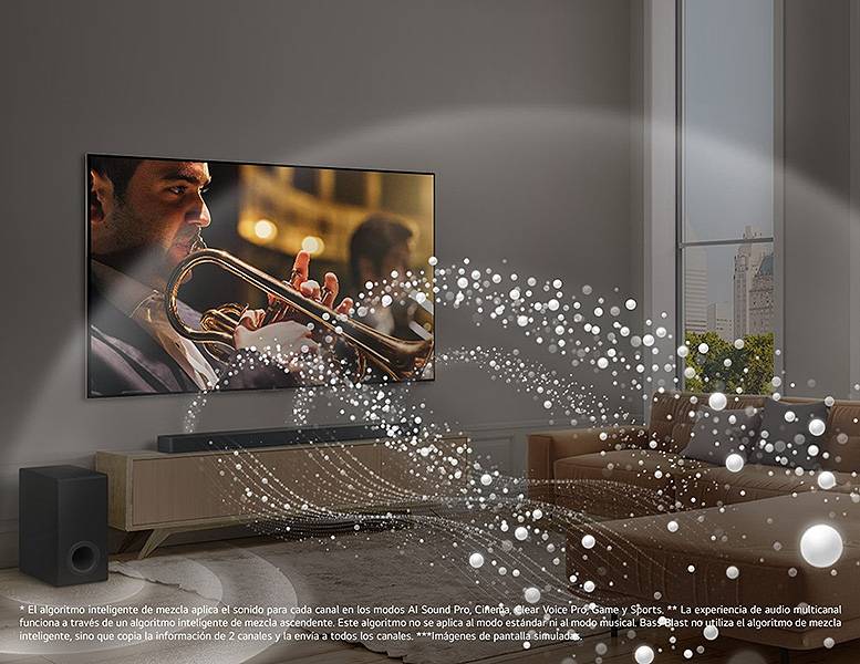 Barra de sonido LG S70TY - Experiencia de audio multicanal Barra de sonido LG S70TY Experiencia de audio multicanal