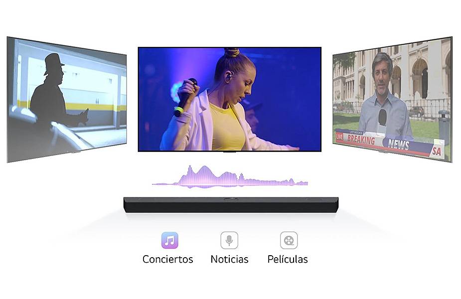 Barra de sonido LG S70TR - Sonido inteligente adaptado a cada contenido (AI Sound Pro) Barra de sonido LG S70TR Sonido inteligente adaptado a cada contenido (AI Sound Pro)