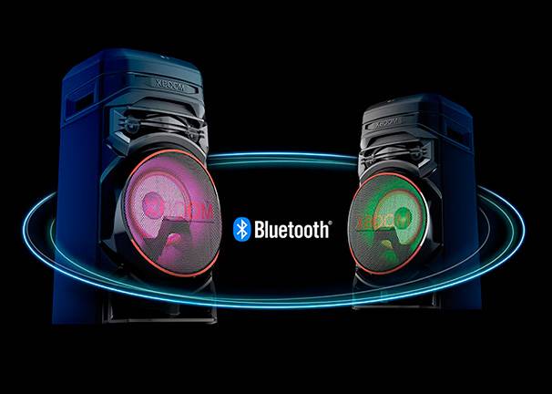 Altavoz de gran potencia LG XBOOM RNC5 Conecta dos altavoces con Wireless Party Link y duplica tu diversión
