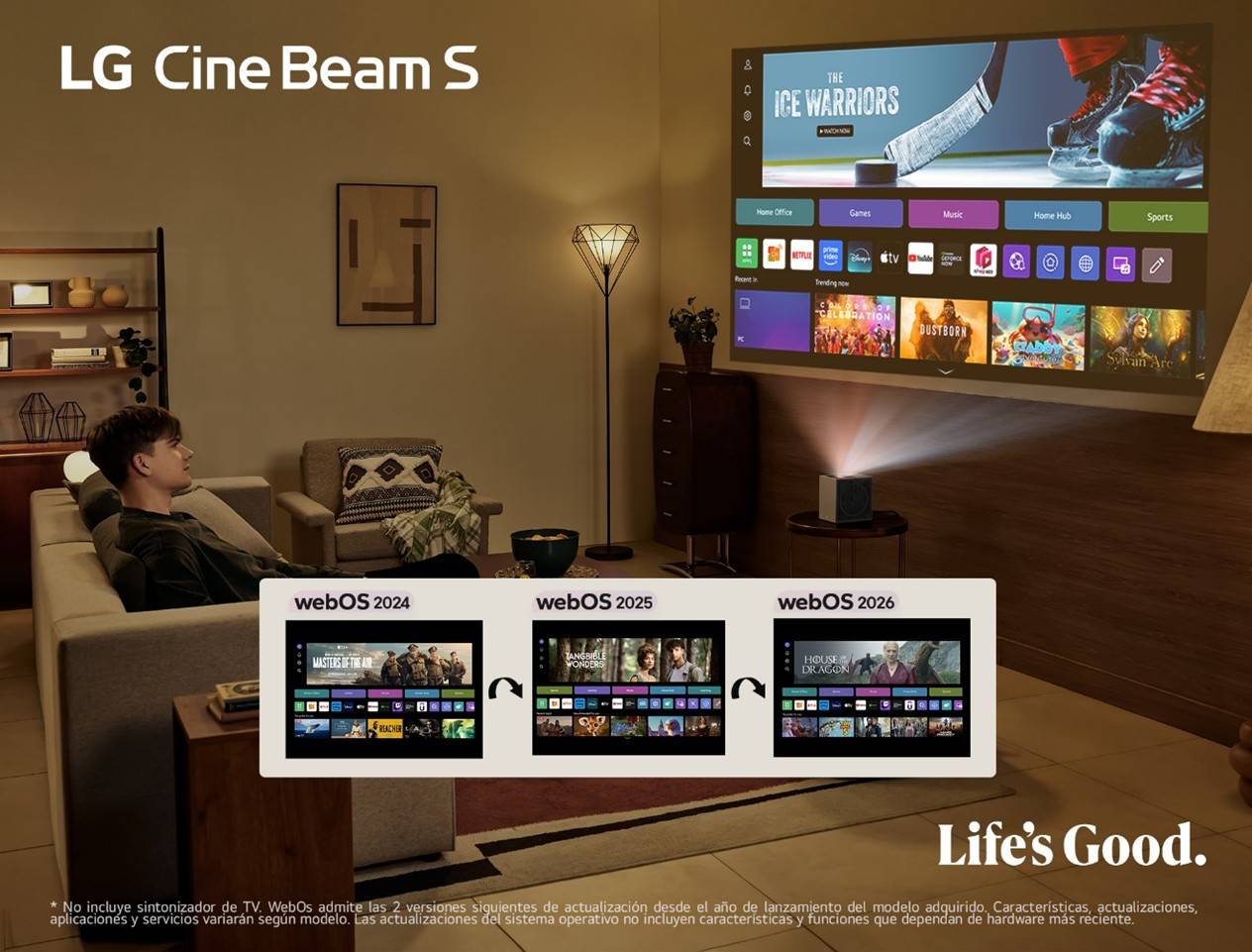 Proyector LG CineBeam S PU615U - Con funciones Smart TV fáciles y seguras Proyector LG CineBeam S PU615U Con funciones Smart TV fáciles y seguras