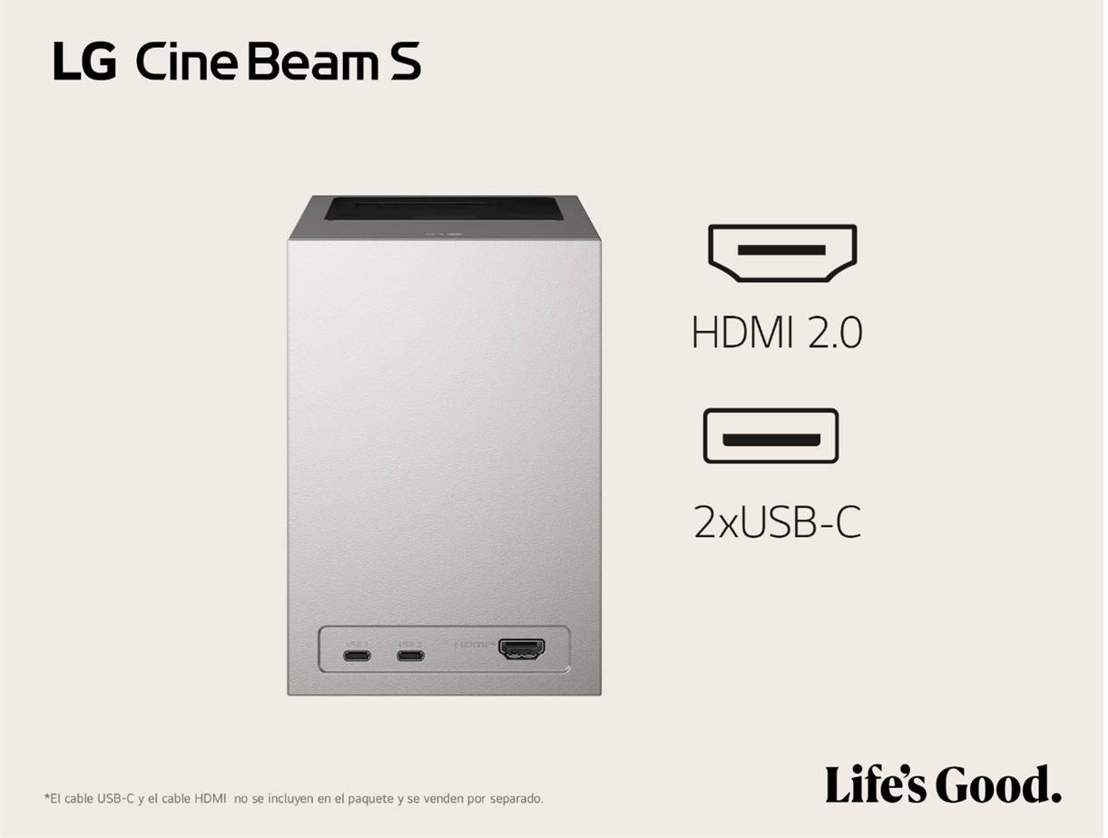 Proyector LG CineBeam S PU615U - Conectividad de vanguardia Proyector LG CineBeam S PU615U Conectividad de vanguardia