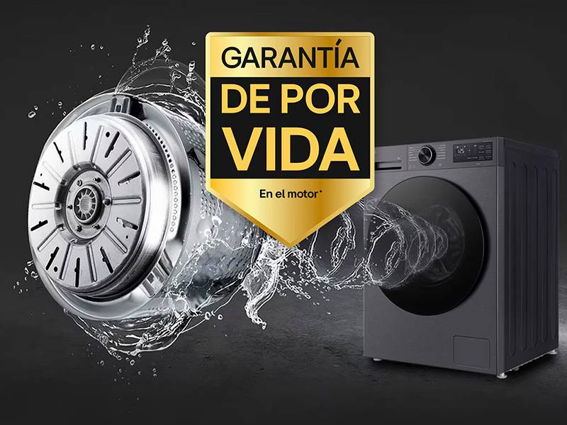 Lavadora LG F4X5009TBB Lavadoras LG con garantía de por vida en el motor