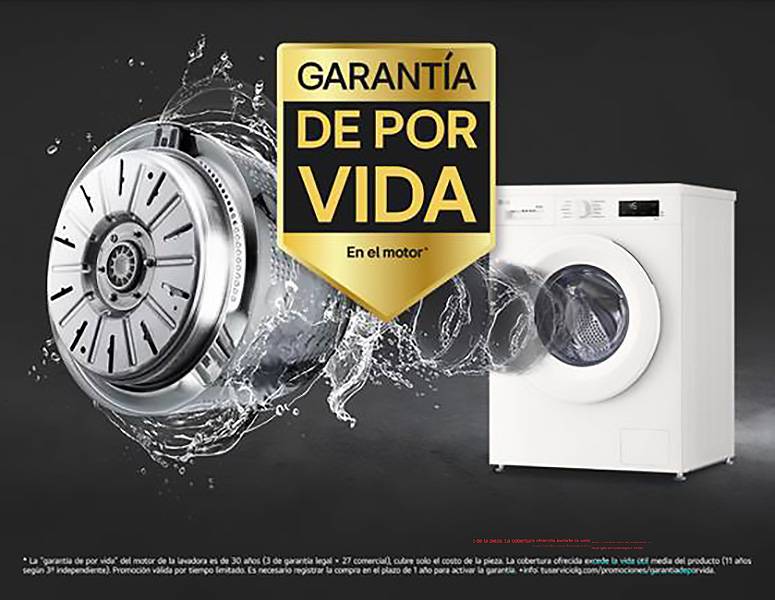 Lavadora secadora LG W4X1085NWH - Lavadoras LG con garantía de por vida en el motor Lavadora secadora LG W4X1085NWH Lavadoras LG con garantía de por vida en el motor