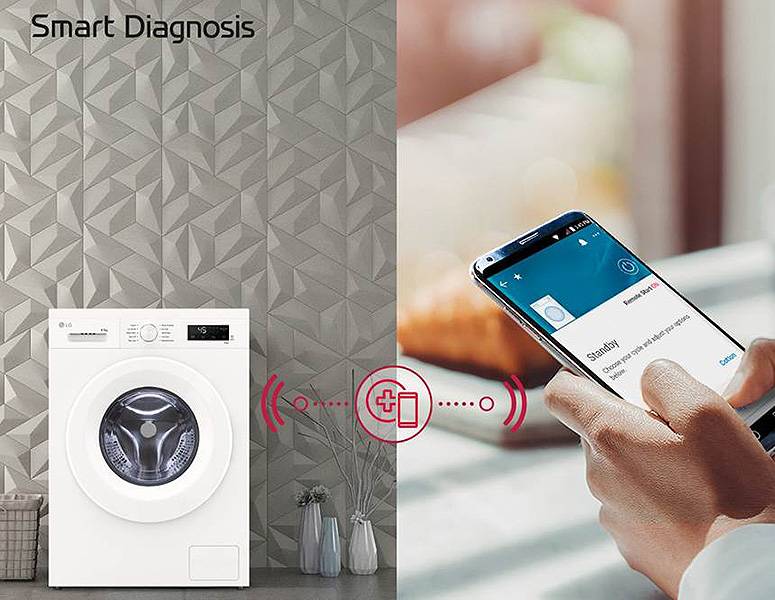 Lavadora secadora LG W4X1085NWH - Sistema autodiagnóstico Smart Diagnosis Lavadora secadora LG W4X1085NWH Sistema autodiagnóstico Smart Diagnosis