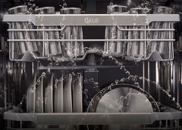 Lavavajillas LG DF243FW Sistema de lavado dual