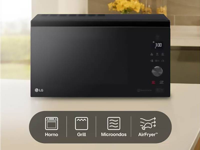Microondas LG MJ3965BPS Horno Microondas LG Smart Inverter™ 4 en 1