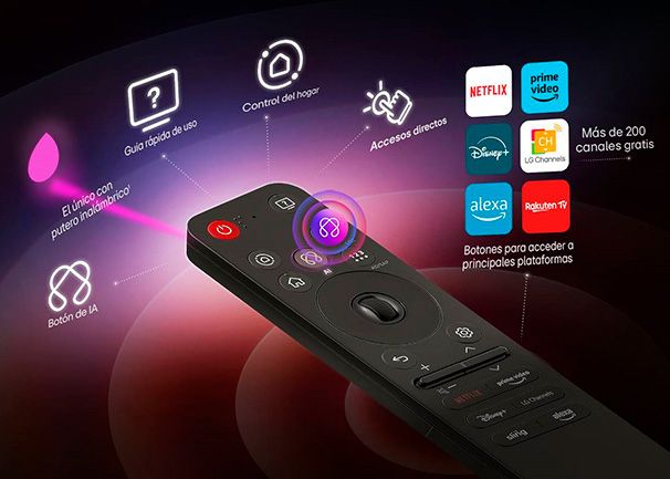 LG OLED55C56LB precio. Control inteligente con el mando Magic Remote