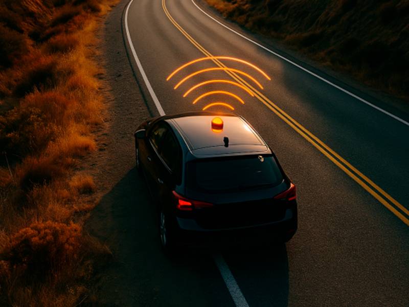 Baliza de emergencia conectada (V16) Neoway Brivia - Certificado IP54 contra agua y polvo Baliza de emergencia conectada (V16) Neoway Brivia Certificado IP54 contra agua y polvo