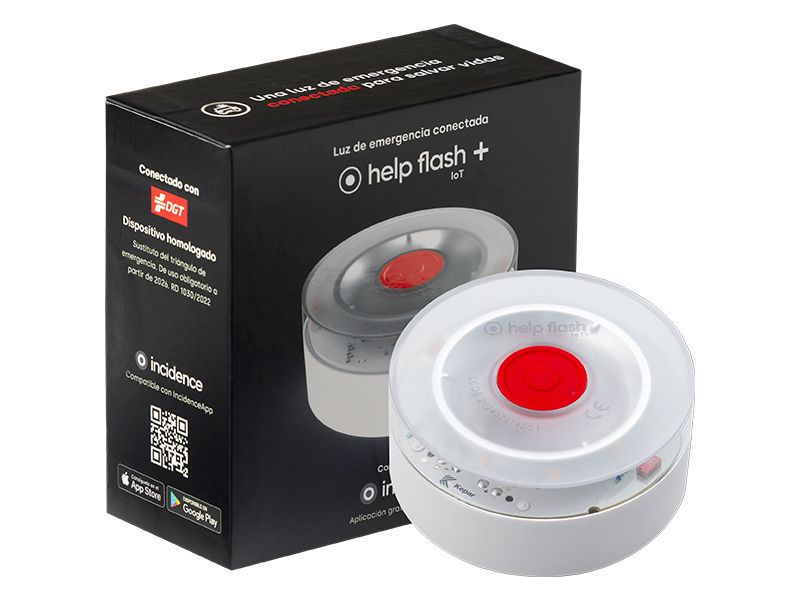 Pack de 2 balizas de emergencia conectadas (V16) Netun Help Flash IoT+ Conectada con la DGT 3.0