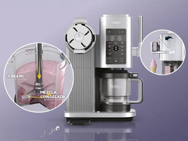 Máquina de helados Ninja CREAMi Scoop & Swirl NC701EU - Tecnología Soft Serve Creamify Máquina de helados Ninja CREAMi Scoop & Swirl NC701EU Tecnología Soft Serve Creamify