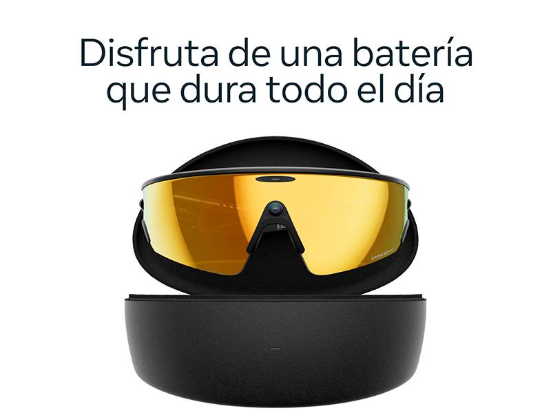 Gafas IA Oakley Meta Vanguard PRIZM - Disfruta de una bateria que dura hasta 9 horas de uso habitual Gafas IA Oakley Meta Vanguard PRIZM Disfruta de una bateria que dura hasta 9 horas de uso habitual