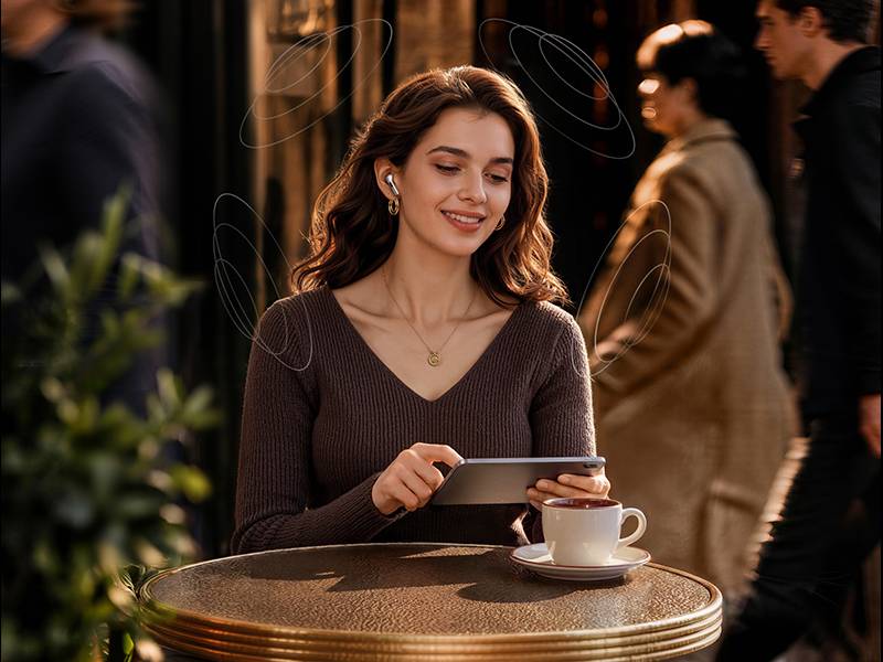 Auriculares inalámbricos OPPO Enco X4 Llamadas nítidas con IA, que te escuchen alto y claro