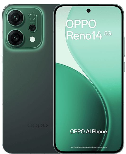 OPPO Reno14 5G 256GB verde | Mejor precio y ofertas ✓ Movistar