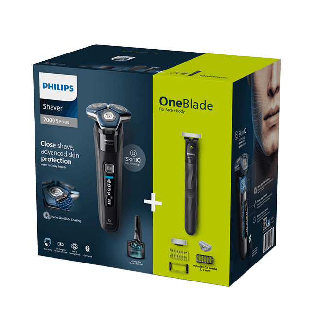 Afeitadora eléctrica Philips S7000 + OneBlade S7886/78 Afeitadora eléctrica Philips S7000 + OneBlade S7886/78