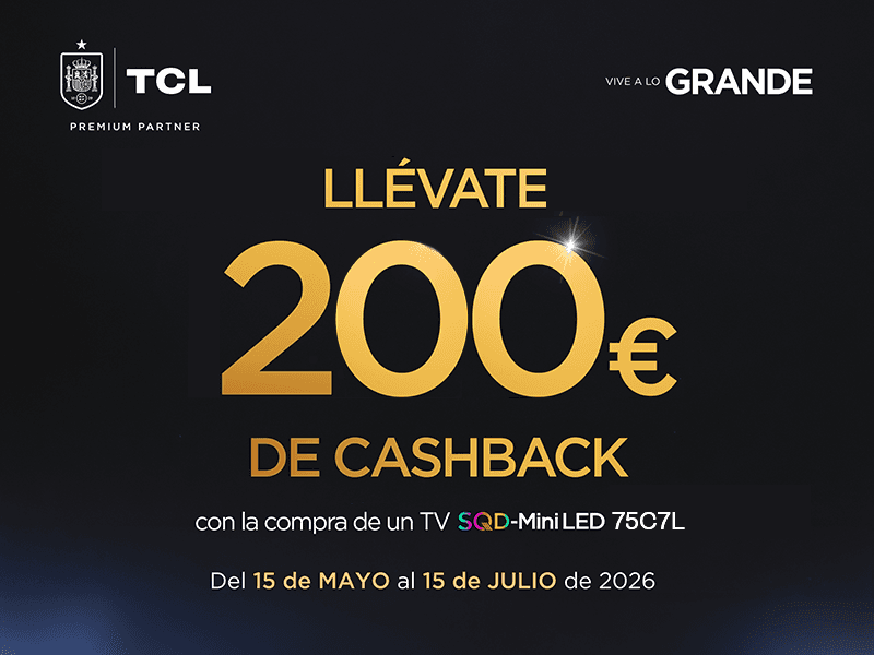 Smart TV TCL 75C7L 75'' - Llévate un Smart TV TCL 75C7L 75'' y consigue 200€ regalo Smart TV TCL 75C7L 75'' Llévate un Smart TV TCL 75C7L 75'' y consigue 200€ regalo