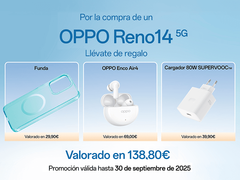 OPPO Reno14 5G 256 GB Llévate un pack de regalos