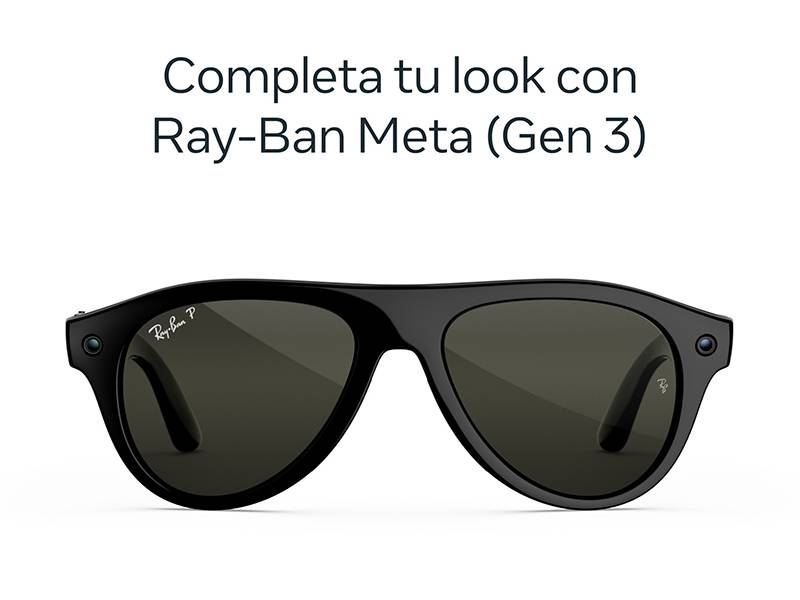 Gafas IA Ray-Ban Meta 3 Aviator polarizadas montura estándar - Completa tu look con Rayban Meta (Gen 3) Gafas IA Ray-Ban Meta 3 Aviator polarizadas montura estándar Completa tu look con Rayban Meta (Gen 3)