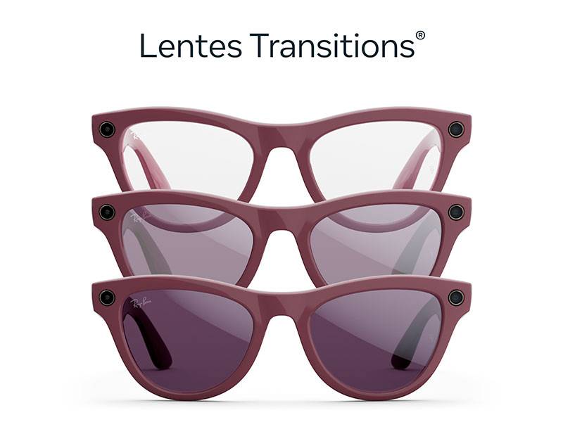 Gafas IA Ray-Ban Meta 2 Skyler Transitions montura estándar Lentes Transitions®