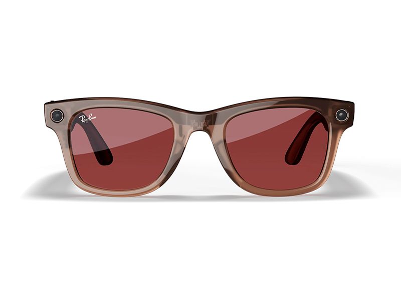 Gafas IA Ray-Ban Meta Wayfarer montura grande Cristales Transitions® rojo
