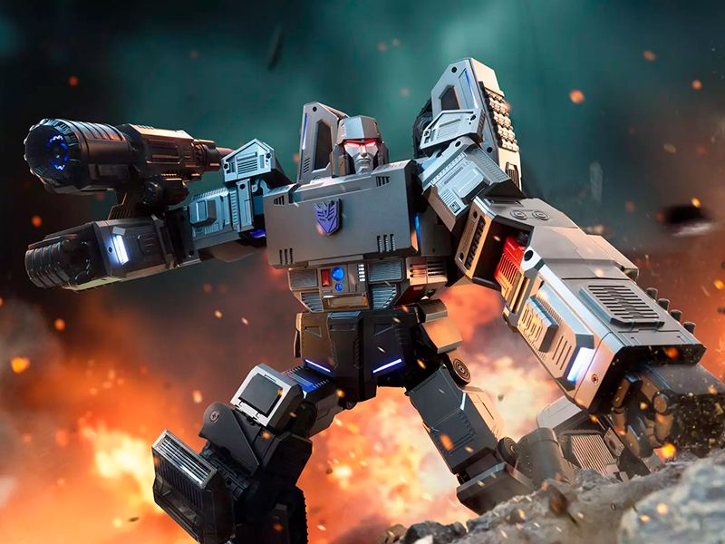 Robot Robosen Flagship Megatron G1 Un acabado metálico brillante