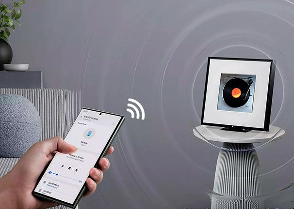 Altavoz inalámbrico HW-LS60D ZF Music Frame Reproducción de música inalámbrica. Reproduce música desde tu móvil sin cables