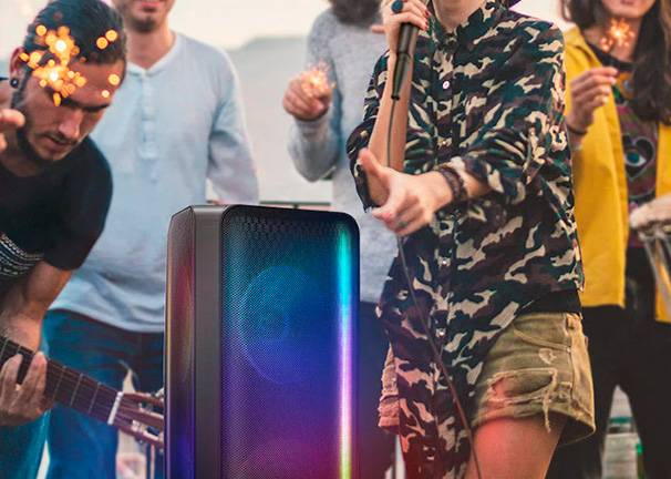 Torre de sonido Samsung Sound Tower MX-ST50B - Modo karaoke Torre de sonido Samsung Sound Tower MX-ST50B Modo karaoke