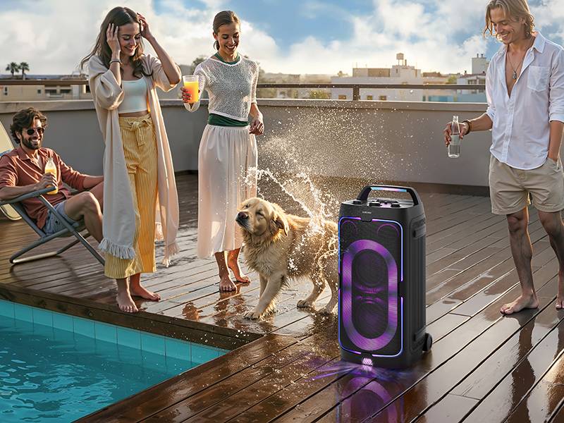 Torre de sonido Samsung MX-ST50F/ZF - Siente el ritmo sin miedo a las salpicaduras con Powerful Party Sound Torre de sonido Samsung MX-ST50F/ZF Siente el ritmo sin miedo a las salpicaduras con Powerful Party Sound