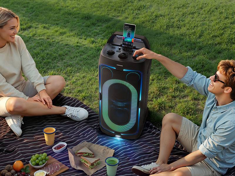 Torre de sonido Samsung MX-ST50F/ZF 18 horas de música dónde quieras con su batería