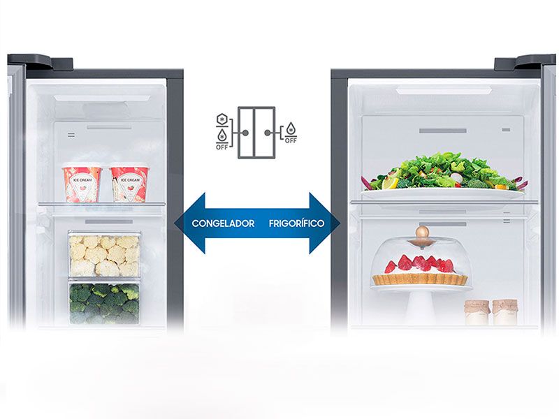 Frigorífico americano Samsung RS90F66BEFEF - Tecnología Cool Select+ Frigorífico americano Samsung RS90F66BEFEF Tecnología Cool Select+