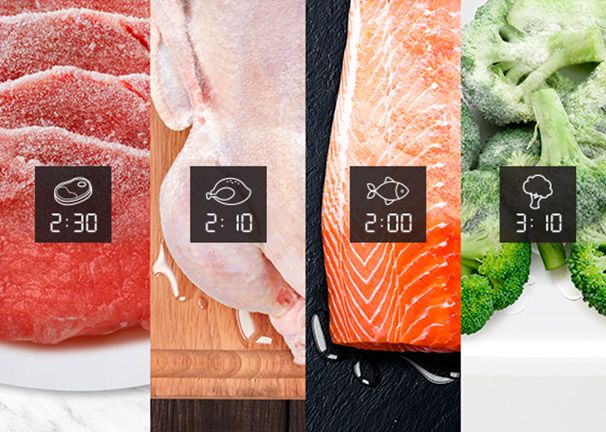 Microondas Samsung MG23T5018CWEC Descongelación rápida