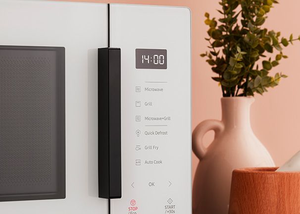 Microondas Samsung MG23T5018CWEC - Modo Eco Microondas Samsung MG23T5018CWEC Modo Eco